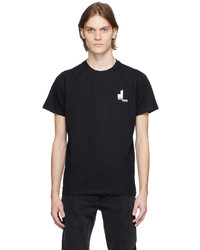 schwarzes Strick T-Shirt mit einem Rundhalsausschnitt von Isabel Marant