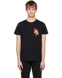 schwarzes Strick T-Shirt mit einem Rundhalsausschnitt von Isabel Marant