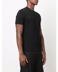 schwarzes Strick T-Shirt mit einem Rundhalsausschnitt von Neil Barrett