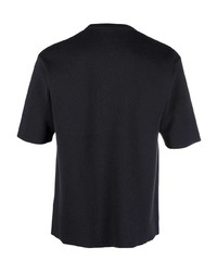 schwarzes Strick T-Shirt mit einem Rundhalsausschnitt von Snow Peak