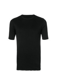 schwarzes Strick T-Shirt mit einem Rundhalsausschnitt von Kris Van Assche