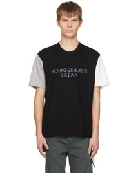 schwarzes Strick T-Shirt mit einem Rundhalsausschnitt von Mastermind Japan