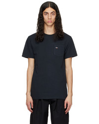 schwarzes Strick T-Shirt mit einem Rundhalsausschnitt von Noah