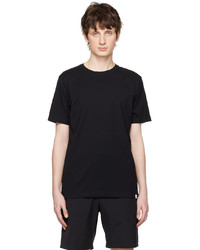 schwarzes Strick T-Shirt mit einem Rundhalsausschnitt von Norse Projects