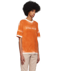 schwarzes Strick T-Shirt mit einem Rundhalsausschnitt von Stone Island