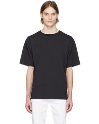 schwarzes Strick T-Shirt mit einem Rundhalsausschnitt von rag & bone