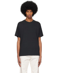 schwarzes Strick T-Shirt mit einem Rundhalsausschnitt von RE/DONE
