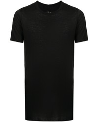 schwarzes Strick T-Shirt mit einem Rundhalsausschnitt von Rick Owens