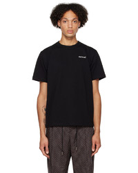 schwarzes Strick T-Shirt mit einem Rundhalsausschnitt von Sacai