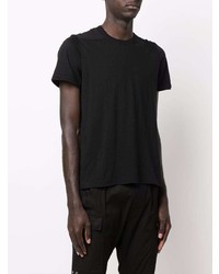 schwarzes Strick T-Shirt mit einem Rundhalsausschnitt von Rick Owens