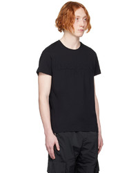 schwarzes Strick T-Shirt mit einem Rundhalsausschnitt von Balmain