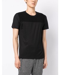 schwarzes Strick T-Shirt mit einem Rundhalsausschnitt von Private Stock