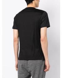 schwarzes Strick T-Shirt mit einem Rundhalsausschnitt von Private Stock