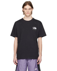 schwarzes Strick T-Shirt mit einem Rundhalsausschnitt von The North Face