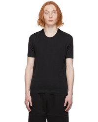 schwarzes Strick T-Shirt mit einem Rundhalsausschnitt von Tom Ford