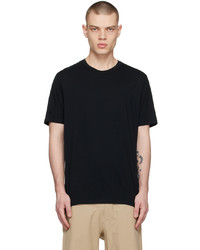 schwarzes Strick T-Shirt mit einem Rundhalsausschnitt von Veilance