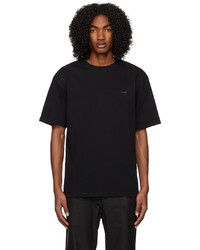 schwarzes Strick T-Shirt mit einem Rundhalsausschnitt von XLIM