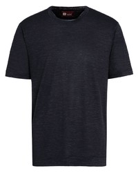 schwarzes Strick T-Shirt mit einem Rundhalsausschnitt von Z Zegna