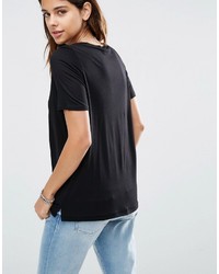 schwarzes Strick T-shirt von Asos