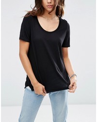 schwarzes Strick T-shirt von Asos
