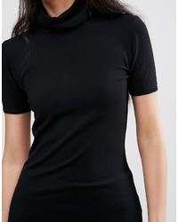 schwarzes Strick T-shirt von Lavand
