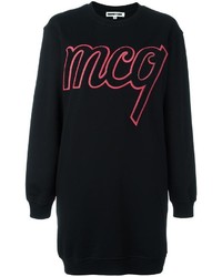 schwarzes Sweatkleid von McQ by Alexander McQueen
