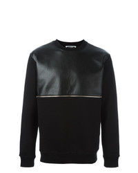 schwarzes Sweatshirt aus Leder von McQ Alexander McQueen