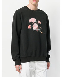 schwarzes Sweatshirt mit Blumenmuster von Misbhv