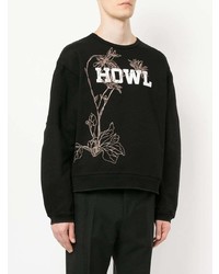 schwarzes Sweatshirt mit Blumenmuster von Oamc