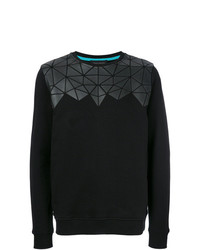 schwarzes Sweatshirt mit geometrischem Muster von Frankie Morello