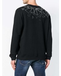 schwarzes Sweatshirt mit geometrischem Muster von Frankie Morello