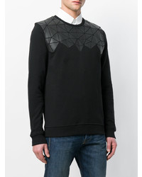 schwarzes Sweatshirt mit geometrischem Muster von Frankie Morello