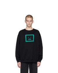 schwarzes Sweatshirt mit Karomuster von Acne Studios