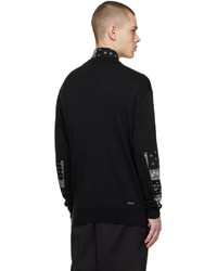 schwarzes Sweatshirt mit Paisley-Muster von Sophnet.