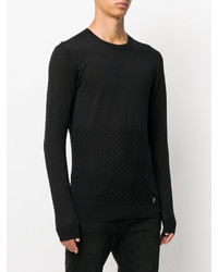 schwarzes Sweatshirt mit Reliefmuster von Versace