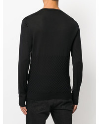 schwarzes Sweatshirt mit Reliefmuster von Versace