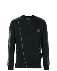 schwarzes Sweatshirt mit Schlangenmuster von Philipp Plein