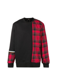 schwarzes Sweatshirt mit Schottenmuster von N°21