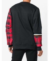 schwarzes Sweatshirt mit Schottenmuster von N°21