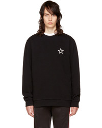 schwarzes Sweatshirt mit Sternenmuster