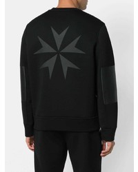 schwarzes Sweatshirt mit Sternenmuster von Neil Barrett