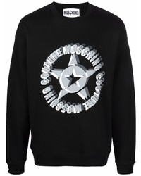 schwarzes Sweatshirt mit Sternenmuster von Moschino