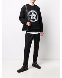 schwarzes Sweatshirt mit Sternenmuster von Moschino