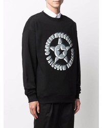 schwarzes Sweatshirt mit Sternenmuster von Moschino