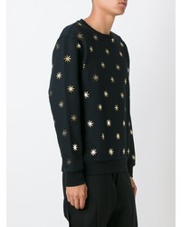 schwarzes Sweatshirt mit Sternenmuster von Palm Angels