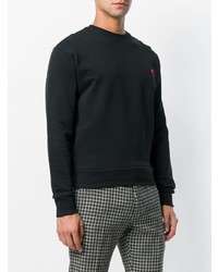 schwarzes Sweatshirt von AMI Alexandre Mattiussi