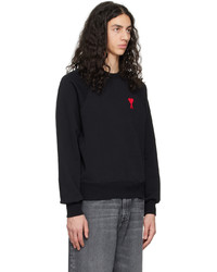 schwarzes Sweatshirt von AMI Alexandre Mattiussi