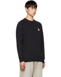 schwarzes Sweatshirt von MAISON KITSUNÉ