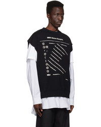 schwarzes Sweatshirt von MM6 MAISON MARGIELA