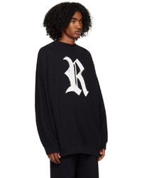schwarzes Sweatshirt von Raf Simons